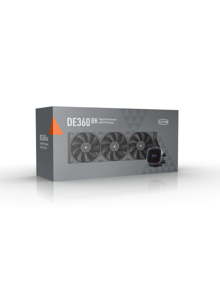 DE360 BK,COOLER PCCOOLER, skt. universal, racire cu lichid, vent. 3x120mm, 600-1850rpm, "DE360 BK"