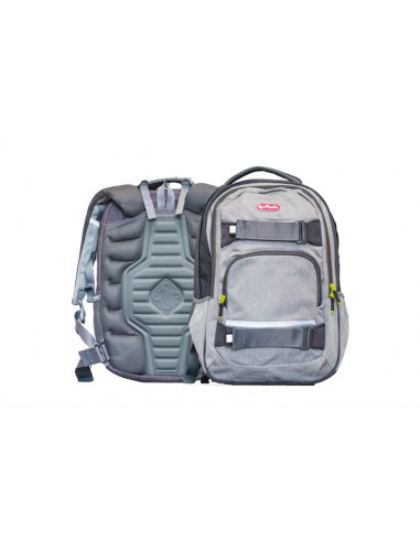 9478920,Rucsac Herlitz Skater Cu Doua Compartimente, Suport De Laptop Si Tableta, Motiv Shades Of Gray