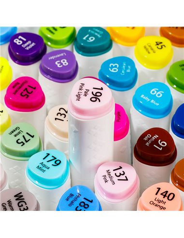 DLE70803-48,Set 48 Markere sketching DELI varf dublu rotund 1-7 mm, Cutie plastic, Color emotion DLE70803-48,Set 48 Markere sketching DELI varf dublu rotund 1-7 mm, Cutie plastic, Color emotion