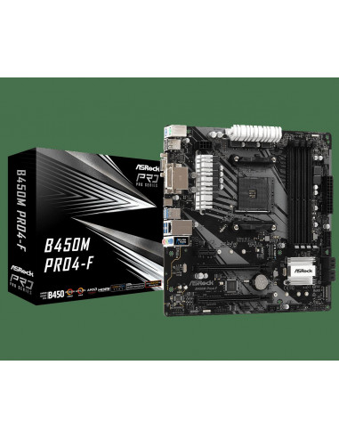 Placa de baza ASRock B450M PRO4-F, Socket AM4,B450M PRO4-F
