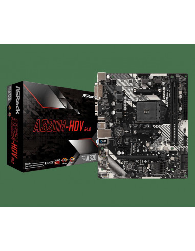Placa de baza ASRock A320M-HDV R4.0, Socket AM4,A320M-HDV R4.0