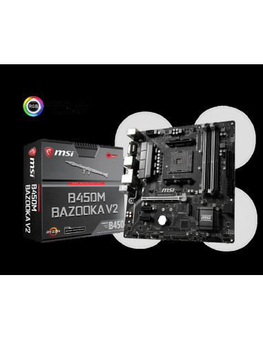 Placa de baza MSI B450M BAZOOKA V2, Socket AM4,B450M BAZOOKA V2
