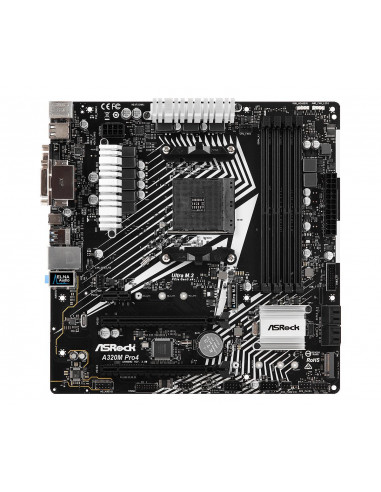 Placa de baza ASRock A320M Pro4 R2.0, Socket AM4,A320M PRO4 R2.0