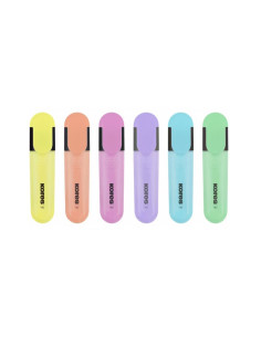 KO36616,Textmarker set 6 pastel cutie plastic kores 2