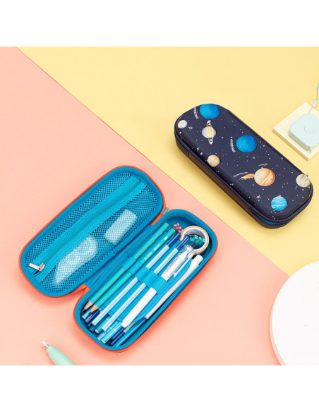 DL67093,Penar oval cu compartimente rigid spaceship deli DL67093,Penar oval cu compartimente rigid spaceship deli