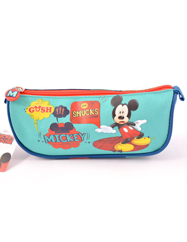 MKPE1716-2,Penar etui triunghiular mickey albastru verde pigna