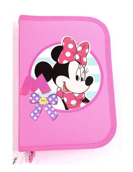 MNPE1701-4,Penar neechipat 1 fermoar 2 extensii minnie roz-multicolor pigna