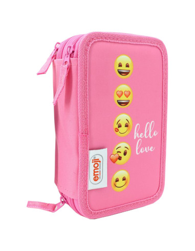 EJPE2303-2,Penar neechipat 3 fermoare emoji roz pigna