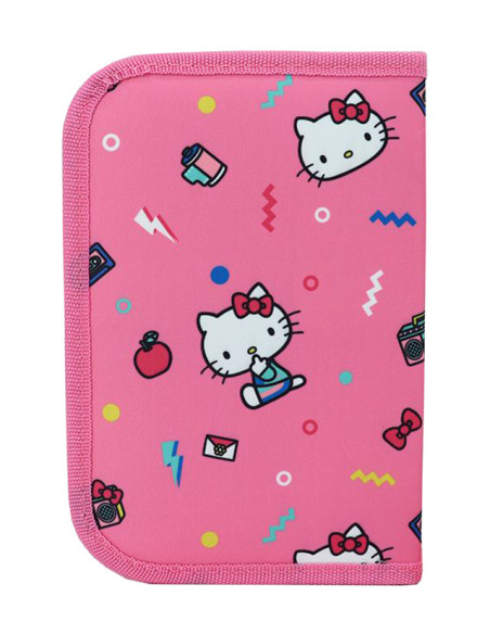 HKPE2301-1,Penar neechipat 1 fermoar 2 extensii hello kitty roz pigna