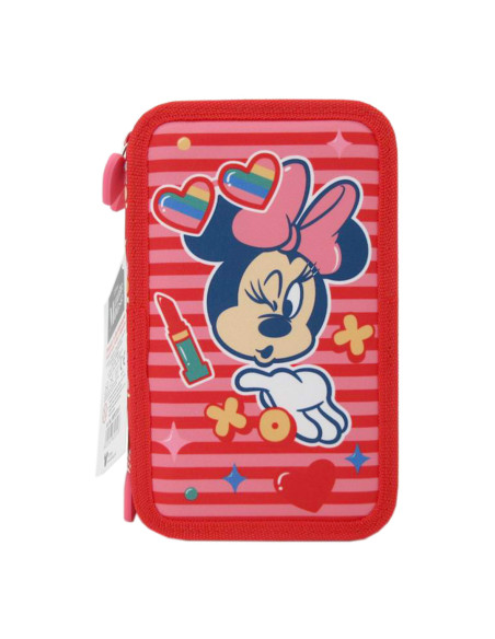 MNPE2203-1,Penar neechipat 3 fermoare minnie mouse oops rosu pigna