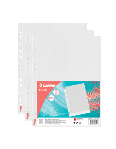 ES628486,Folie protectie a4 43 microni 25/set reciclabila colour'breeze esselte
