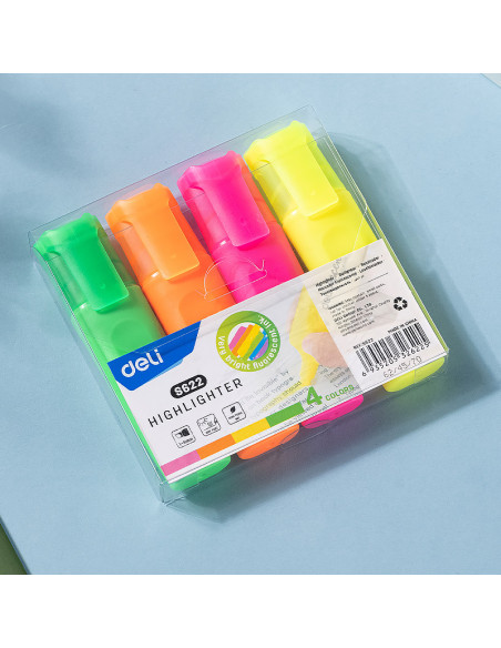 DLES622,Textmarker set 4 accent s621 deli