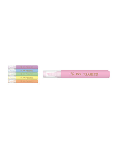 DLEU12-6C,Textmarker set 6 slim miyou macarons deli DLEU12-6C,Textmarker set 6 slim miyou macarons deli