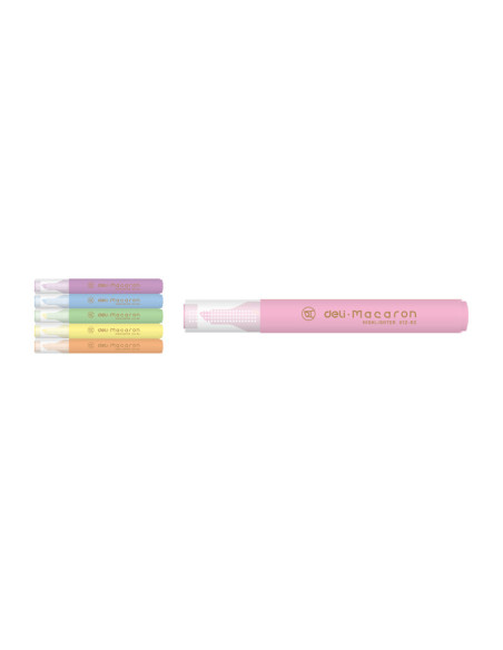 DLEU12-6C,Textmarker set 6 slim miyou macarons deli DLEU12-6C,Textmarker set 6 slim miyou macarons deli