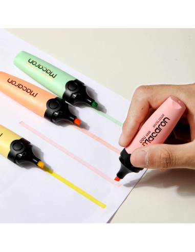DLEU356-MT,Textmarker set 4 macarons deli