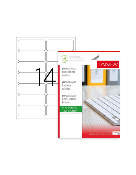 TW2014,Etichete 14/a4 99.1*38.1mm colturi rotunde 100/top tanex