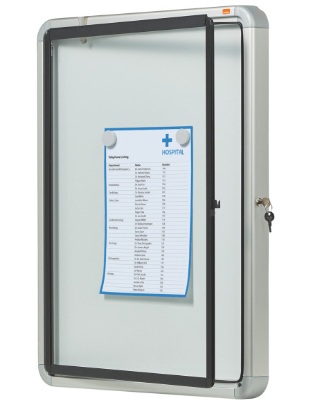 NB1902577,Avizier magnetic 4*a4 carcasa pt exterior metalica nobo