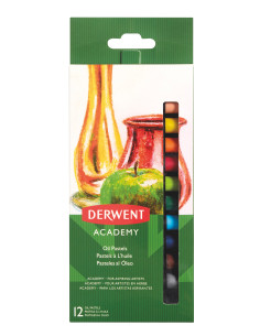 DW2301952,Creioane ulei pastel 12 culori derwent academy