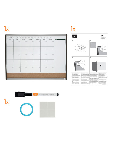NB1903813,Planner lunar magnetic+panou pluta 58.5*43 cm nobo