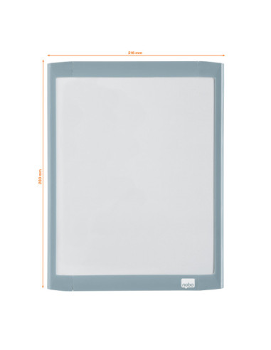 NB1915625,Tabla magnetica 21*28 cm + accesorii alba rama pastel nobo