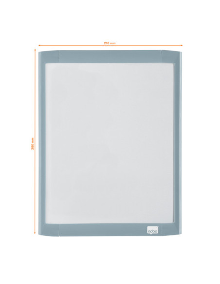 NB1915625,Tabla magnetica 21*28 cm + accesorii alba rama pastel nobo