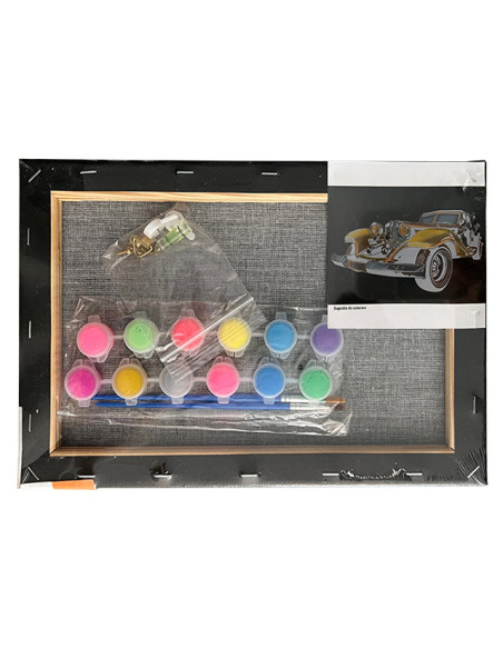 MCPP203N94,Panza predesenata pe sasiu neagra 20*30cm masina sf art pigna