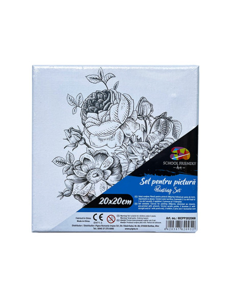 MCPP202066,Panza predesenata pe sasiu 20*20cm floare sf art pigna