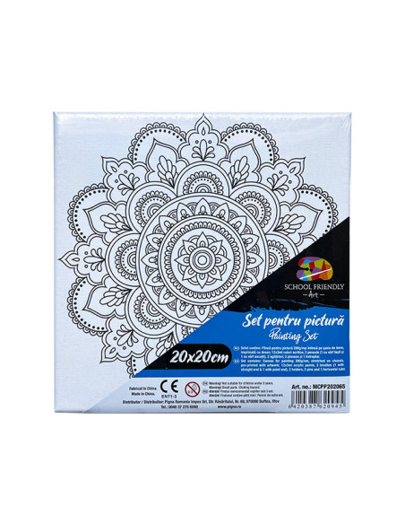 MCPP202065,Panza predesenata pe sasiu 20*20cm mandale sf art pigna