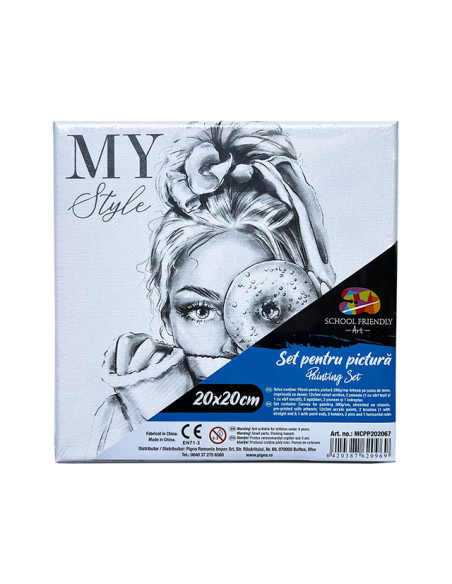 MCPP202067,Panza predesenata pe sasiu 20*20cm my style sf art pigna MCPP202067,Panza predesenata pe sasiu 20*20cm my style sf art pigna