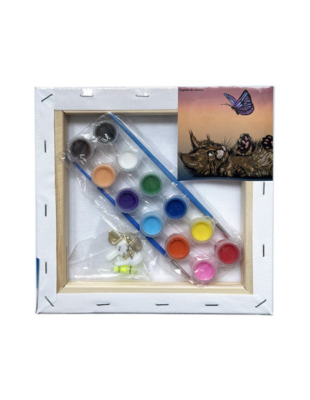 MCPP202071,Panza predesenata pe sasiu 20*20cm pisica sf art pigna