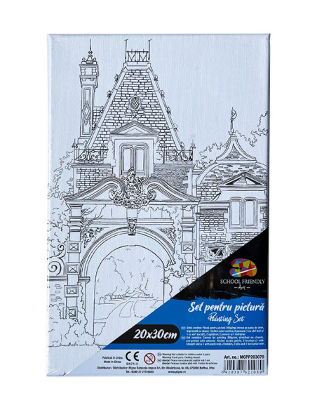 MCPP203079,Panza predesenata pe sasiu 20*30cm castel sf art pigna MCPP203079,Panza predesenata pe sasiu 20*30cm castel sf art pigna