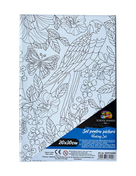 MCPP203080,Panza predesenata pe sasiu 20*30cm papagal sf art pigna MCPP203080,Panza predesenata pe sasiu 20*30cm papagal sf art pigna