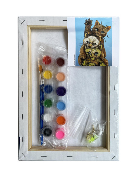 MCPP203077,Panza predesenata pe sasiu 20*30cm pisici sf art pigna MCPP203077,Panza predesenata pe sasiu 20*30cm pisici sf art pigna