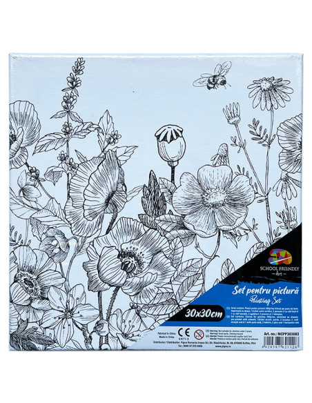 MCPP303083,Panza predesenata pe sasiu 30*30cm flori sf art pigna MCPP303083,Panza predesenata pe sasiu 30*30cm flori sf art pigna