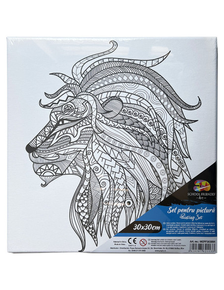 MCPP303084,Panza predesenata pe sasiu 30*30cm mandale leu sf art pigna MCPP303084,Panza predesenata pe sasiu 30*30cm mandale leu sf art pigna