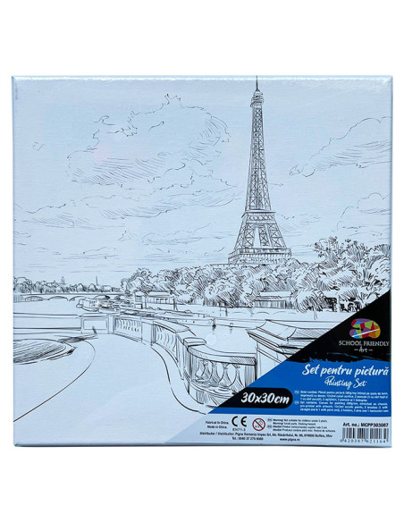 MCPP303087,Panza predesenata pe sasiu 30*30cm paris sf art pigna MCPP303087,Panza predesenata pe sasiu 30*30cm paris sf art pigna