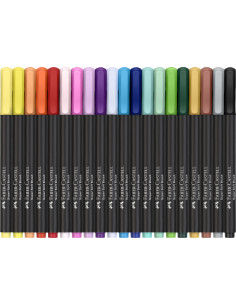 FC116452,Brush pens black edition set 20 culori faber-castell 2
