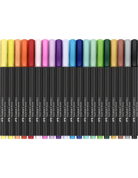 FC116452,Brush pens black edition set 20 culori faber-castell FC116452,Brush pens black edition set 20 culori faber-castell