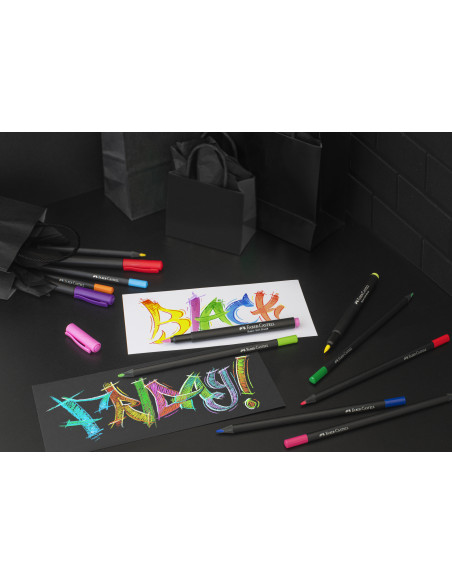 FC116452,Brush pens black edition set 20 culori faber-castell FC116452,Brush pens black edition set 20 culori faber-castell