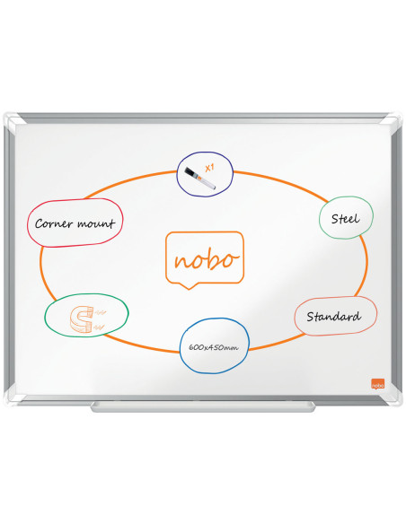 NB1915154,Whiteboard magnetic otel lacuit 45 x 60 cm premium plus nobo