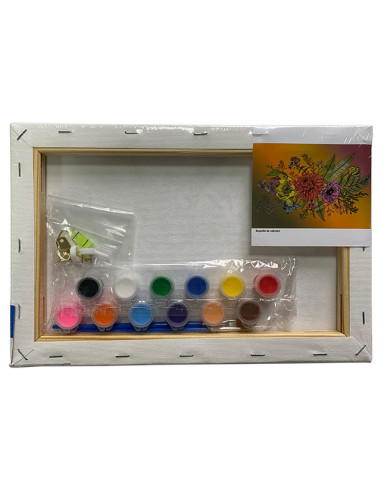 MCPP203046,Panza predesenata pe sasiu 20 x 30 cm flori sf art pigna