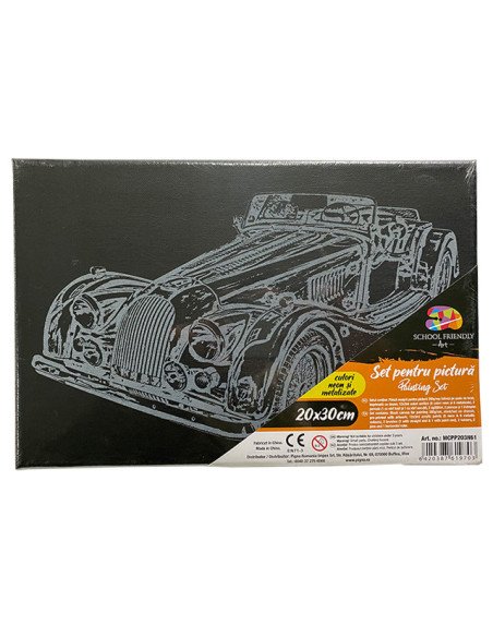 MCPP203N61,Panza predesenata pe sasiu neagra 20 x 30 cm masina sf art pigna