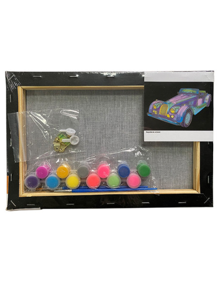 MCPP203N61,Panza predesenata pe sasiu neagra 20 x 30 cm masina sf art pigna