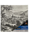MCPP303052,Panza predesenata pe sasiu 30 x 30 cm peisaj sf art pigna