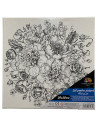 MCPP303053,Panza predesenata pe sasiu 30 x 30 cm flori sf art pigna