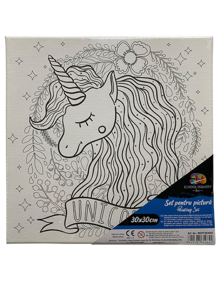 MCPP303055,Panza predesenata pe sasiu 30 x 30 cm unicorn sf art pigna