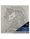 MCPP303055,Panza predesenata pe sasiu 30 x 30 cm unicorn sf art pigna