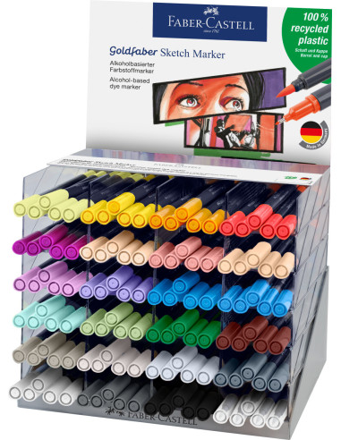 FC164761,Display 120 buc sketch marker 2 capete goldfaber faber-castell