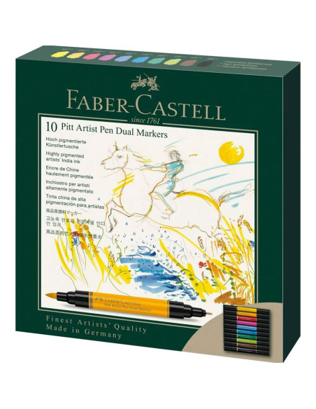 FC162010,Pitt artist pen dual marker set 10 buc faber-castell