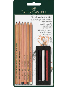 FC112998,Blister 9 piese pitt monochrome faber-castell